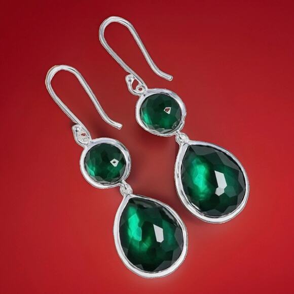 Ippolita Jewelry - NEW! IPPOLITA Forest Green Colored Rainbow Drop Earrings / MSRP $495